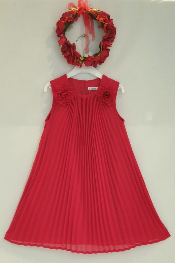Robe plissée rouge 46 euros robe plissée du 2 ans au 9 ans