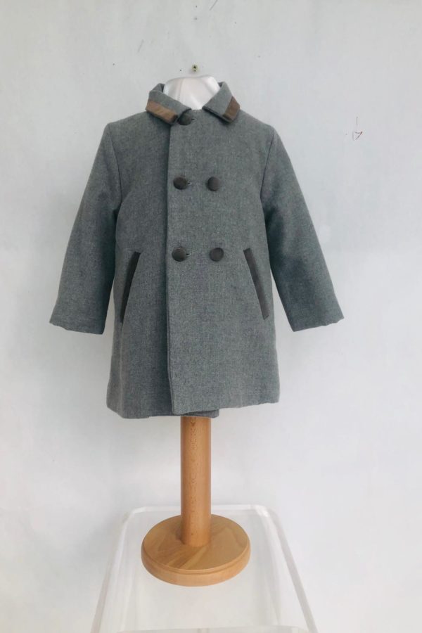 Layette garçon manteau patachou gris 95 euros du 1 ans au 3 ans