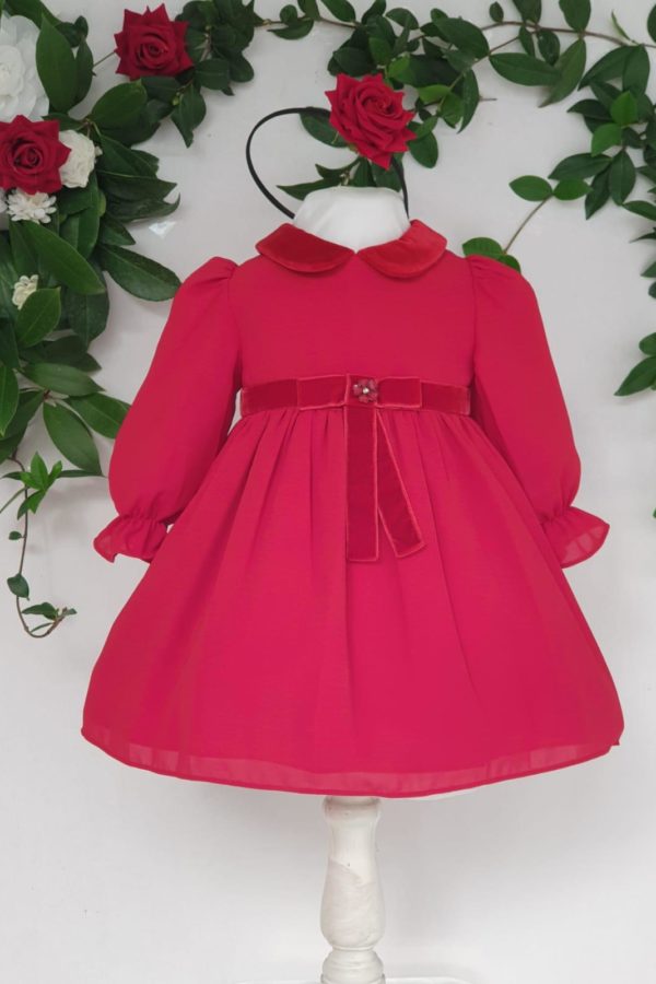 Layette fille robe patachou rouge 85 euros du 1 ans au 3 ans