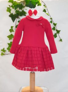 Layette fille robe rouge Mayoral 31 euros du 6 mois au 3 ans