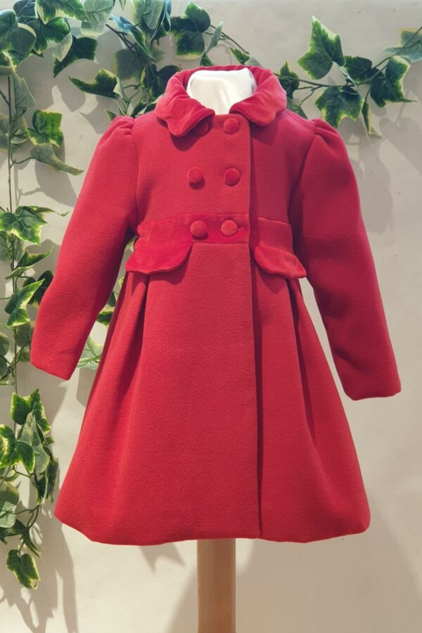 Layette manteau patachou rouge 95 euros du 1 ans au 3 ans