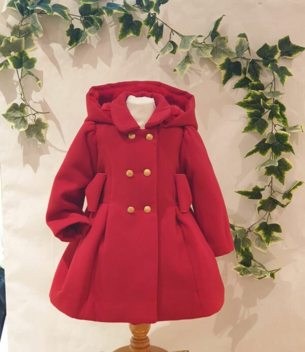 Manteau patachou rouge 105 euros du 1 ans au 3 ans